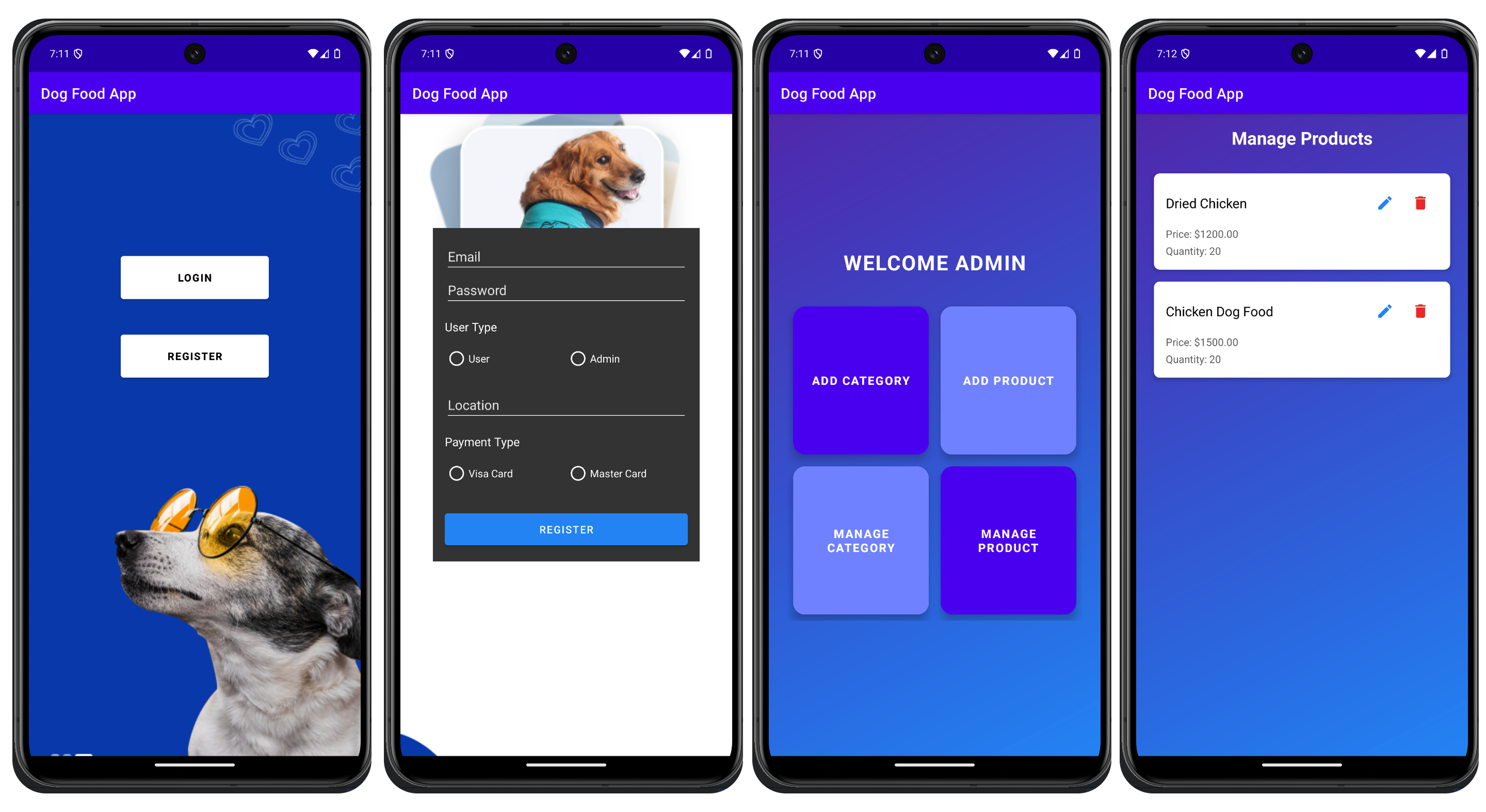 Dog Food Finder application screenshot